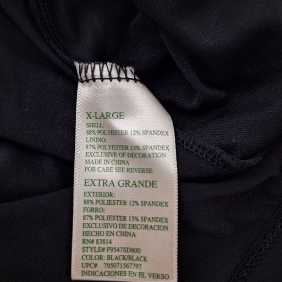 Tangerine XL Black & White Space Dye Double Layer Athletic Tank Top Racerback - Picture 5 of 6